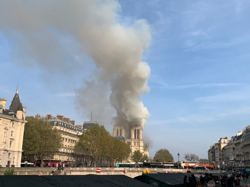 Notre Dame Cathedral smoke 041519